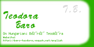 teodora baro business card